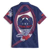 Personalised Vailele Samoa Village Hawaiian Shirt Map Polynesian Tribal Hibiscus Floral