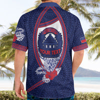 Personalised Vailele Samoa Village Hawaiian Shirt Map Polynesian Tribal Hibiscus Floral