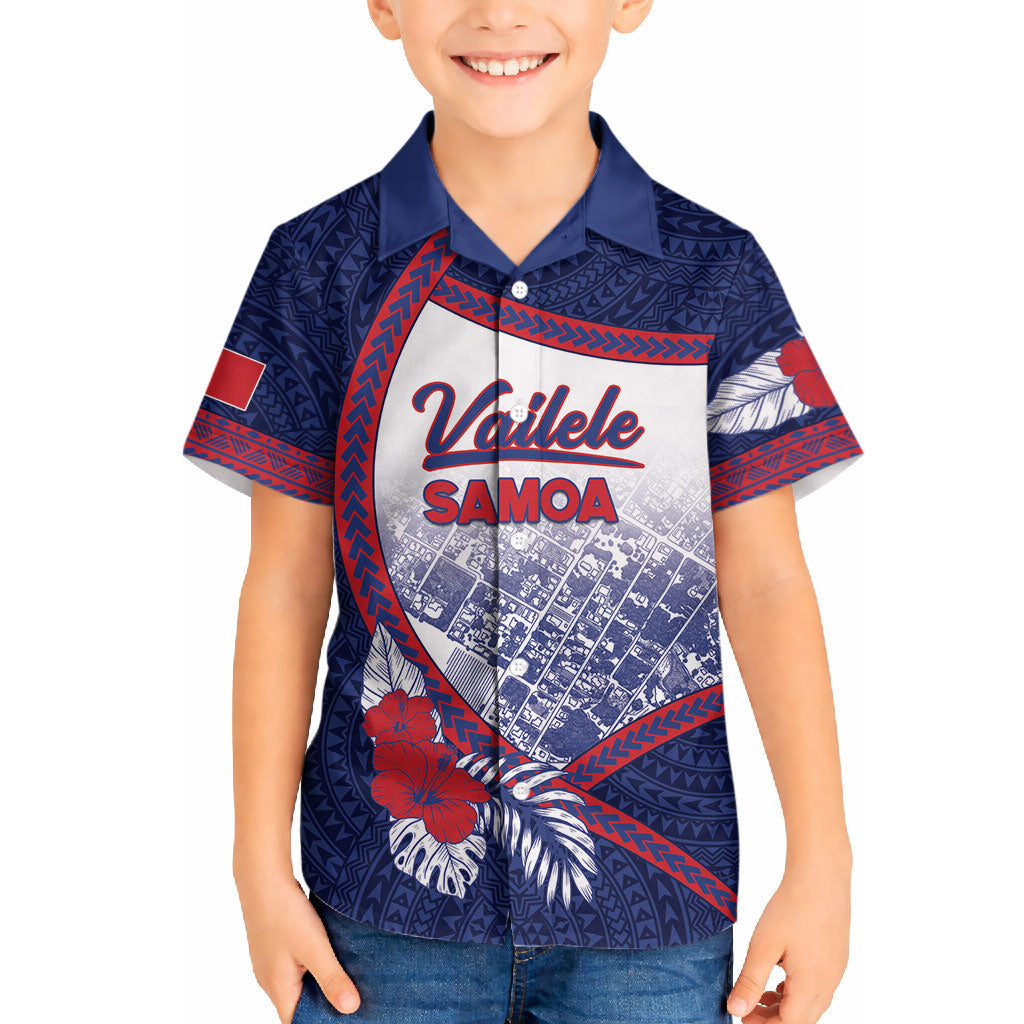 Personalised Vailele Samoa Village Hawaiian Shirt Map Polynesian Tribal Hibiscus Floral