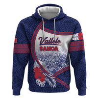 Personalised Vailele Samoa Village Hoodie Map Polynesian Tribal Hibiscus Floral
