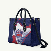 Vailele Samoa Village Leather Bag Map Polynesian Tribal Hibiscus Floral