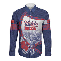 Personalised Vailele Samoa Village Long Sleeve Button Shirt Map Polynesian Tribal Hibiscus Floral