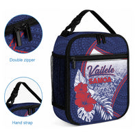 Vailele Samoa Village Lunch Bag Map Polynesian Tribal Hibiscus Floral