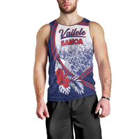 Personalised Vailele Samoa Village Men Tank Top Map Polynesian Tribal Hibiscus Floral