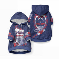 Personalised Vailele Samoa Village Pet Hoodie Map Polynesian Tribal Hibiscus Floral