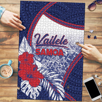 Vailele Samoa Village Puzzle Map Polynesian Tribal Hibiscus Floral
