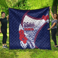 Vailele Samoa Village Quilt Map Polynesian Tribal Hibiscus Floral