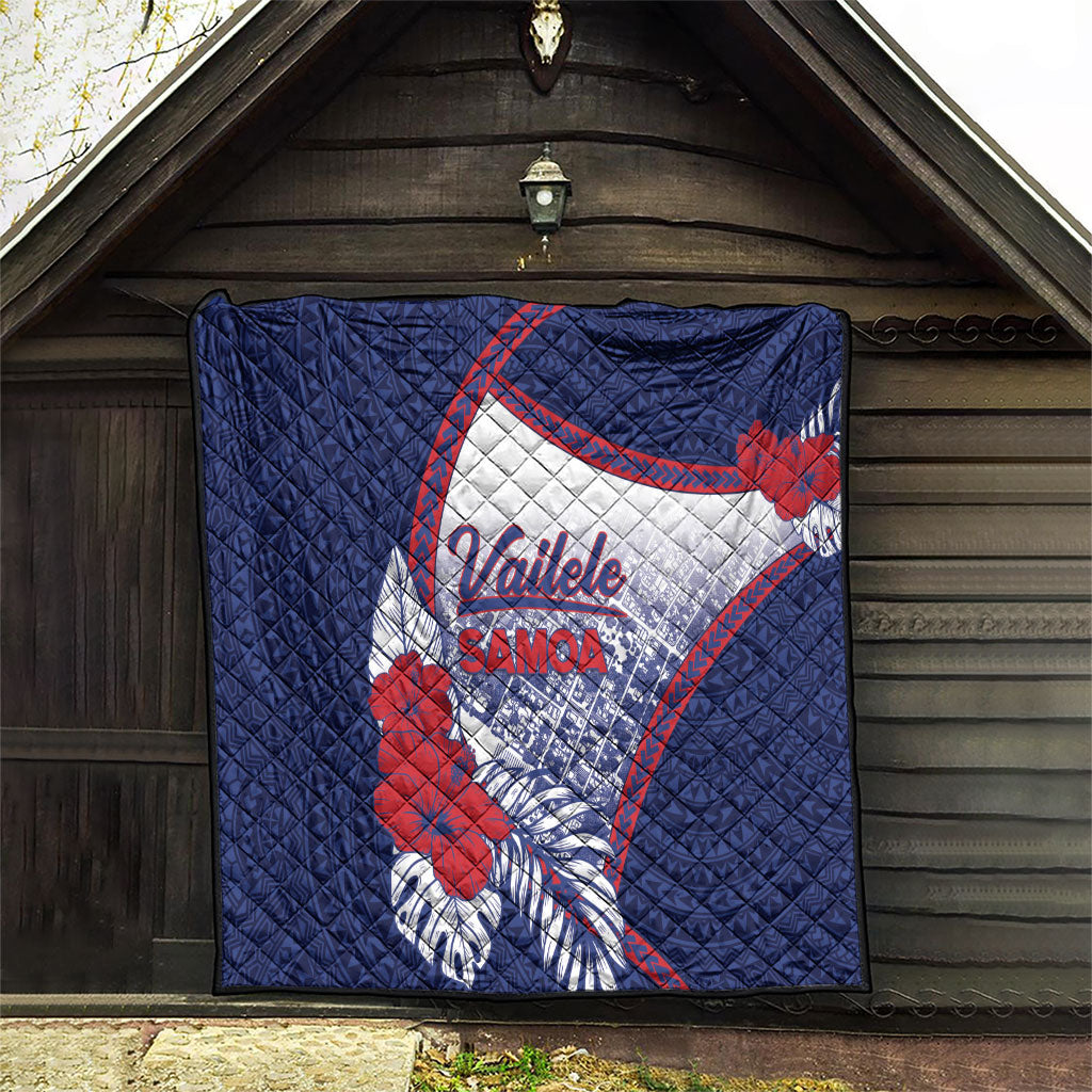 Vailele Samoa Village Quilt Map Polynesian Tribal Hibiscus Floral
