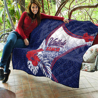 Vailele Samoa Village Quilt Map Polynesian Tribal Hibiscus Floral