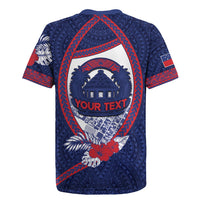 Personalised Vailele Samoa Village Rugby Jersey Map Polynesian Tribal Hibiscus Floral
