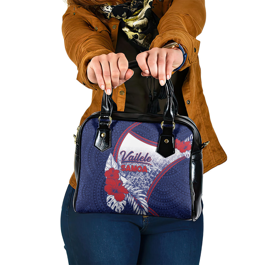 Vailele Samoa Village Shoulder Handbag Map Polynesian Tribal Hibiscus Floral