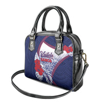 Vailele Samoa Village Shoulder Handbag Map Polynesian Tribal Hibiscus Floral