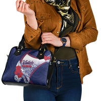 Vailele Samoa Village Shoulder Handbag Map Polynesian Tribal Hibiscus Floral