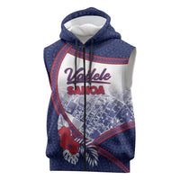 Personalised Vailele Samoa Village Sleeveless Zip Hoodie Map Polynesian Tribal Hibiscus Floral