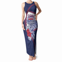 Personalised Vailele Samoa Village Tank Maxi Dress Map Polynesian Tribal Hibiscus Floral