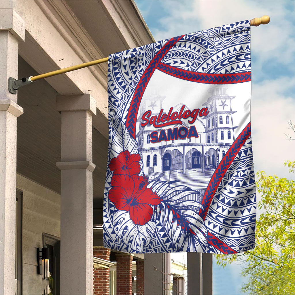 Salelologa Samoa Village Garden Flag Polynesian Tribal Church Landmark Hibiscus Floral