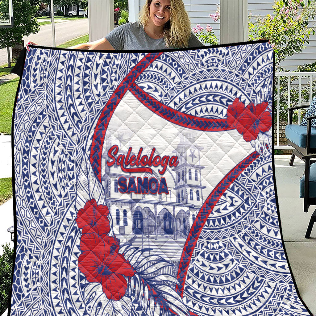Salelologa Samoa Village Quilt Polynesian Tribal Church Landmark Hibiscus Floral
