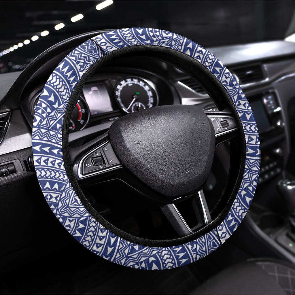 Salelologa Samoa Village Steering Wheel Cover Polynesian Tribal Church Landmark Hibiscus Floral