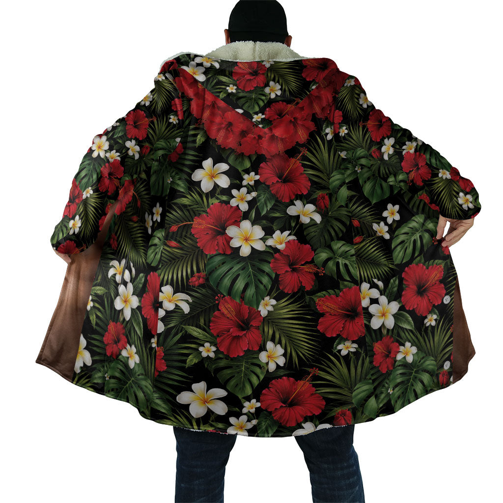 Hawaiian Floral Muscle Abs Cloak Six Pack Hibiscus Flower Lei Luau DT05 - Polynesian Pride