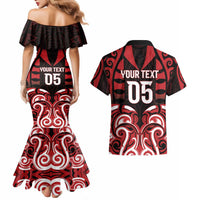 Custom Aotearoa Ngapuhi Couples Matching Mermaid Dress and Hawaiian Shirt Maori Pattern New Zealand DT05 - Polynesian Pride