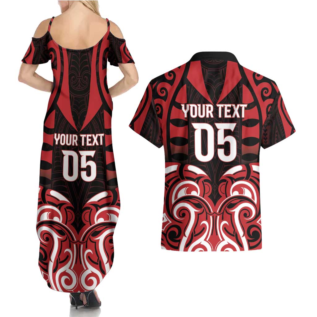 Custom Aotearoa Ngapuhi Couples Matching Summer Maxi Dress and Hawaiian Shirt Maori Pattern New Zealand DT05 - Polynesian Pride