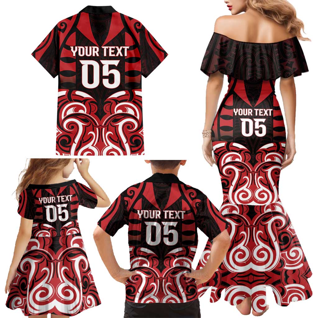 Custom Aotearoa Ngapuhi Family Matching Mermaid Dress and Hawaiian Shirt Maori Pattern New Zealand DT05 - Polynesian Pride