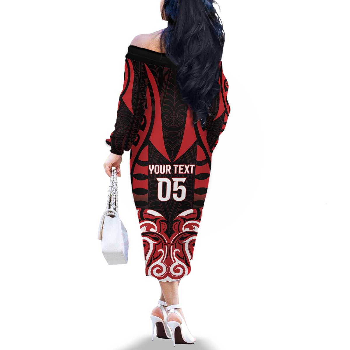 Custom Aotearoa Ngapuhi Family Matching Off The Shoulder Long Sleeve Dress and Hawaiian Shirt Maori Pattern New Zealand DT05 - Polynesian Pride