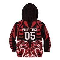 Custom Aotearoa Ngapuhi Kid Hoodie Maori Pattern New Zealand - Polynesian Pride