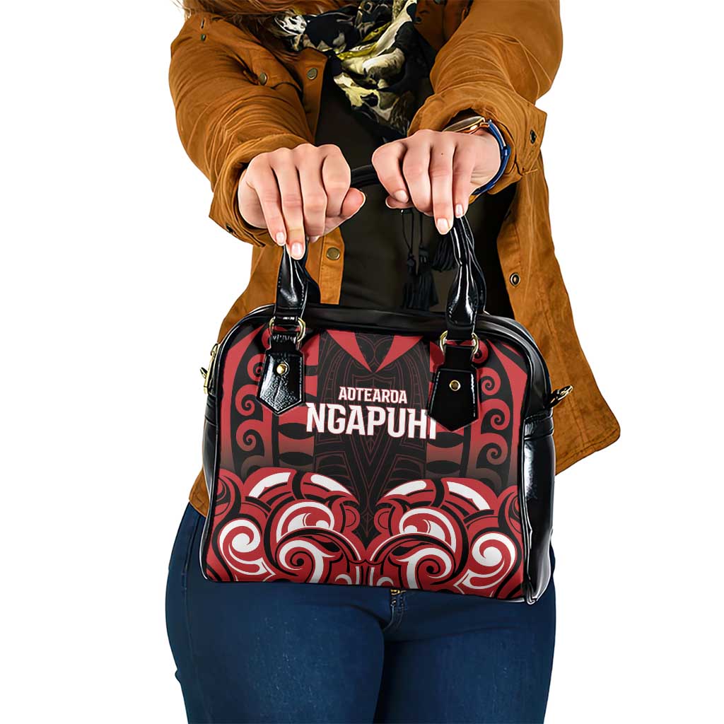 Aotearoa Ngapuhi Shoulder Handbag Maori Pattern New Zealand DT05 One Size Red - Polynesian Pride