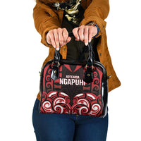 Aotearoa Ngapuhi Shoulder Handbag Maori Pattern New Zealand DT05 One Size Red - Polynesian Pride