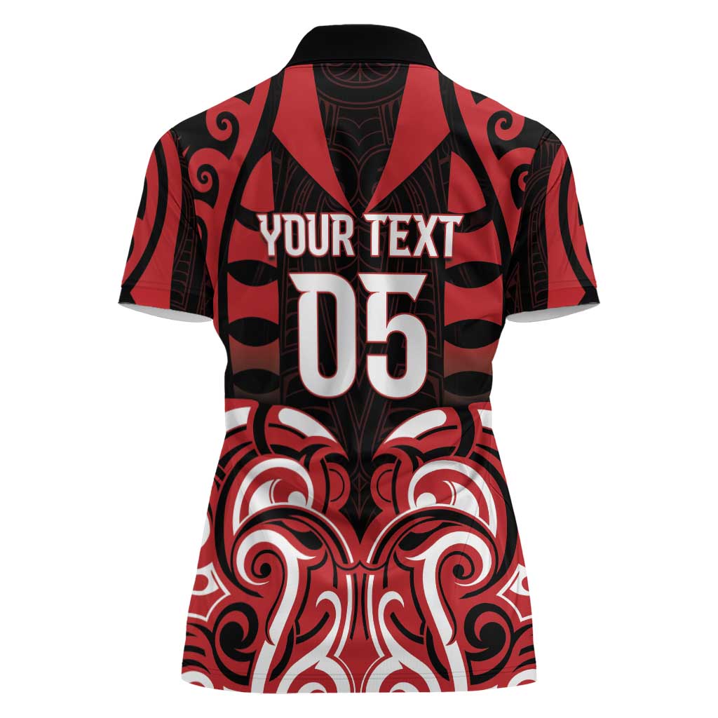 Custom Aotearoa Ngapuhi Women Polo Shirt Maori Pattern New Zealand - Polynesian Pride