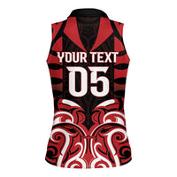 Custom Aotearoa Ngapuhi Women Sleeveless Polo Shirt Maori Pattern New Zealand DT05 - Polynesian Pride