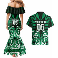 Custom Aotearoa Ngai Tahu Couples Matching Mermaid Dress and Hawaiian Shirt Maori Pattern New Zealand DT05 - Polynesian Pride
