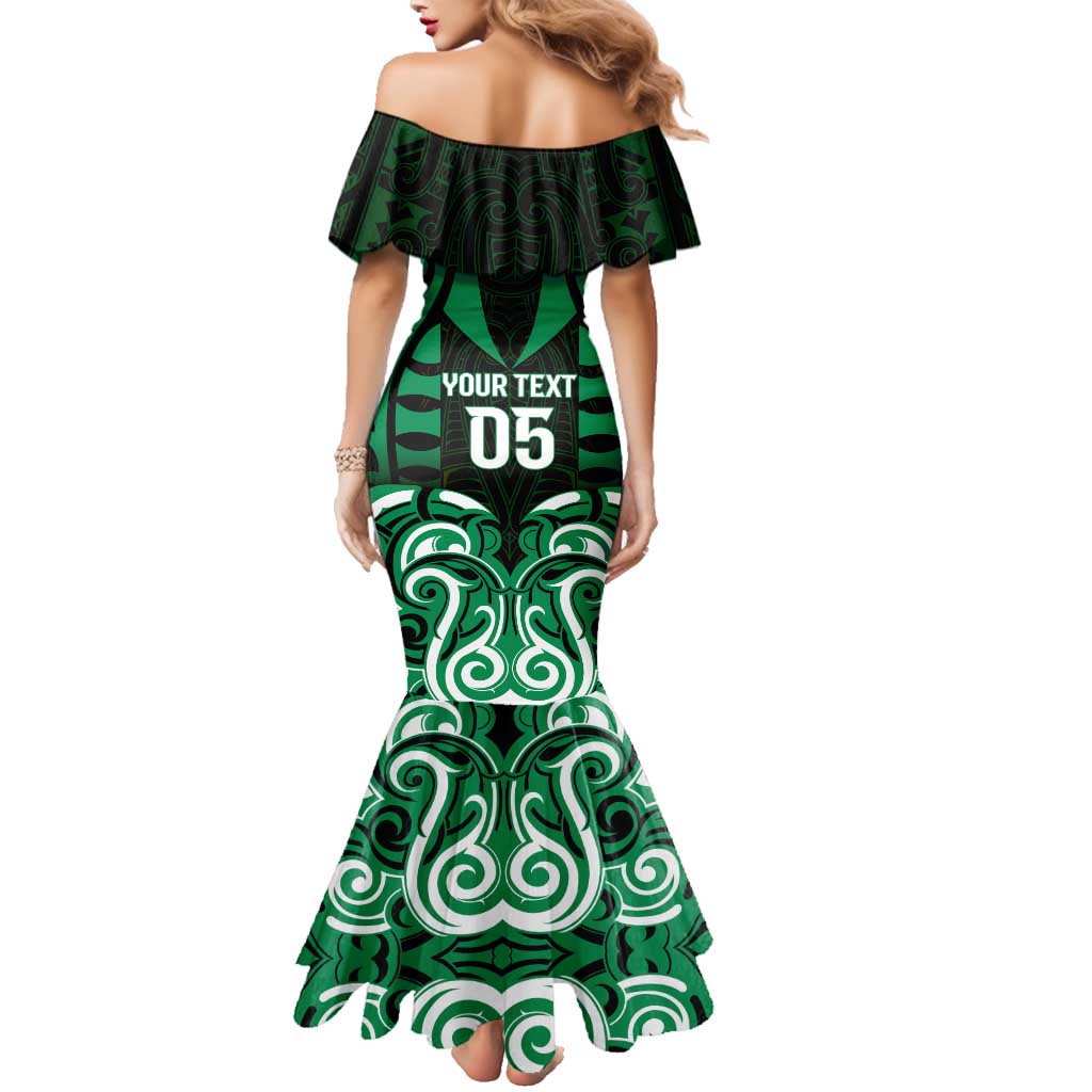 Custom Aotearoa Ngai Tahu Family Matching Mermaid Dress and Hawaiian Shirt Maori Pattern New Zealand DT05 - Polynesian Pride