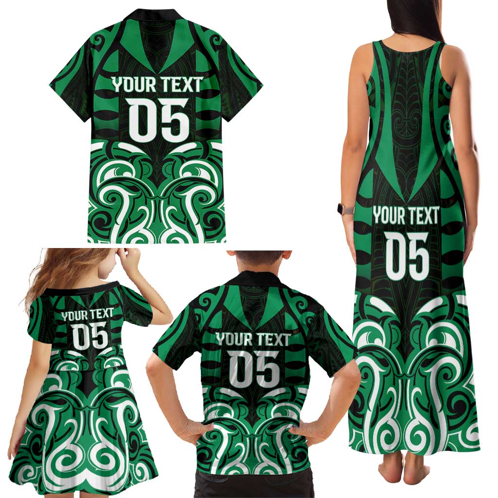 Custom Aotearoa Ngai Tahu Family Matching Tank Maxi Dress and Hawaiian Shirt Maori Pattern New Zealand DT05 - Polynesian Pride