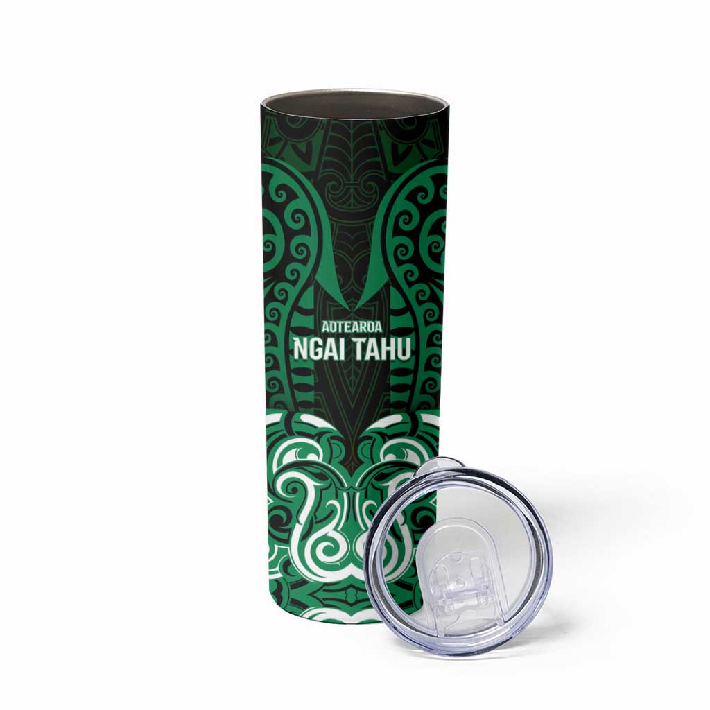 Custom Aotearoa Ngai Tahu Skinny Tumbler Maori Pattern New Zealand DT05 - Polynesian Pride