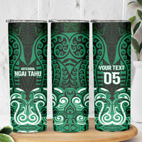 Custom Aotearoa Ngai Tahu Skinny Tumbler Maori Pattern New Zealand DT05 - Polynesian Pride