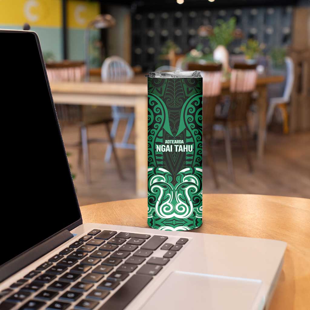 Custom Aotearoa Ngai Tahu Skinny Tumbler Maori Pattern New Zealand DT05 - Polynesian Pride