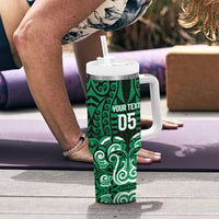 Custom Aotearoa Ngai Tahu Tumbler With Handle Maori Pattern New Zealand - Polynesian Pride