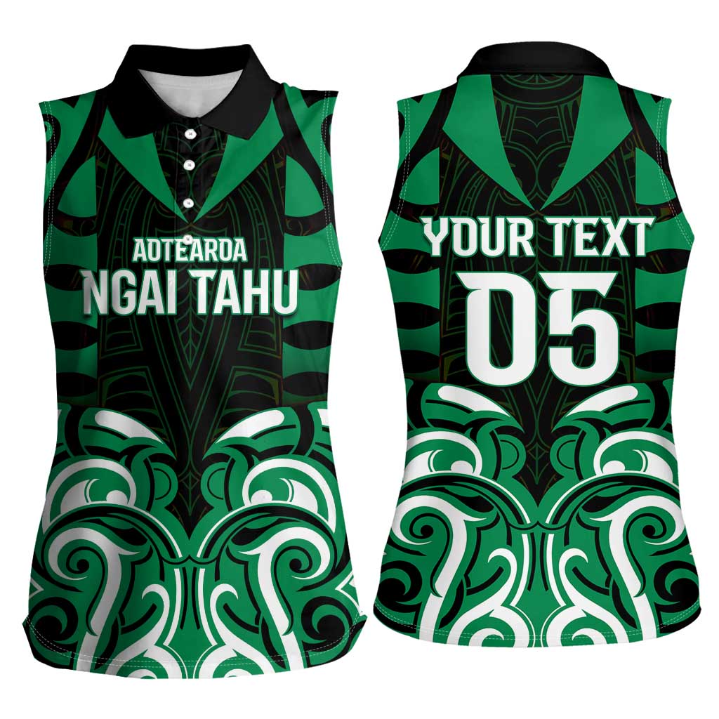 Custom Aotearoa Ngai Tahu Women Sleeveless Polo Shirt Maori Pattern New Zealand DT05 - Polynesian Pride