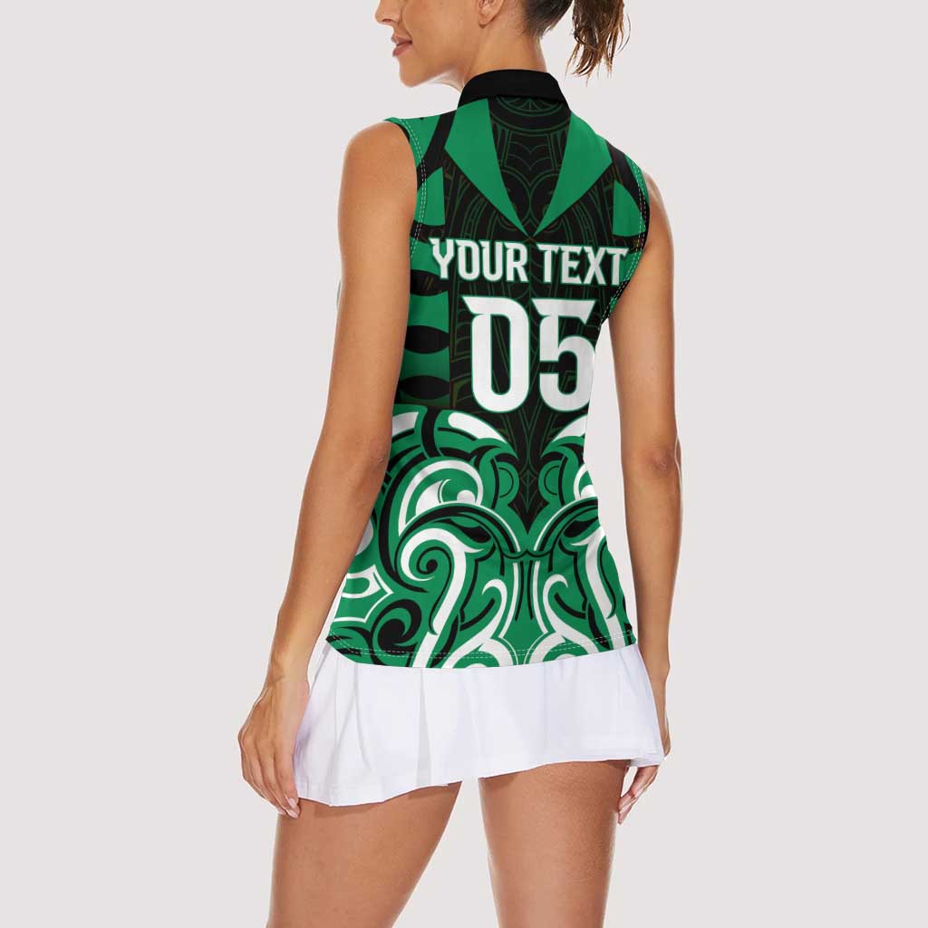Custom Aotearoa Ngai Tahu Women Sleeveless Polo Shirt Maori Pattern New Zealand DT05 - Polynesian Pride