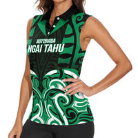 Custom Aotearoa Ngai Tahu Women Sleeveless Polo Shirt Maori Pattern New Zealand DT05 - Polynesian Pride