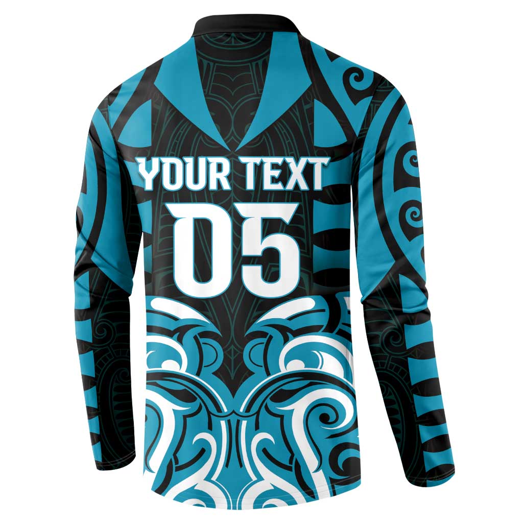 Custom Aotearoa Ngati Porou Button Sweatshirt Maori Pattern New Zealand - Polynesian Pride