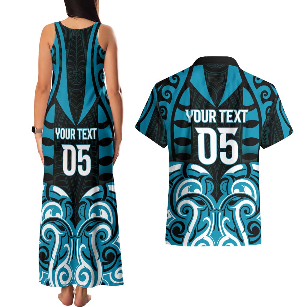 Custom Aotearoa Ngati Porou Couples Matching Tank Maxi Dress and Hawaiian Shirt Maori Pattern New Zealand DT05 - Polynesian Pride