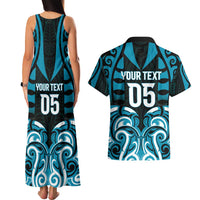 Custom Aotearoa Ngati Porou Couples Matching Tank Maxi Dress and Hawaiian Shirt Maori Pattern New Zealand DT05 - Polynesian Pride