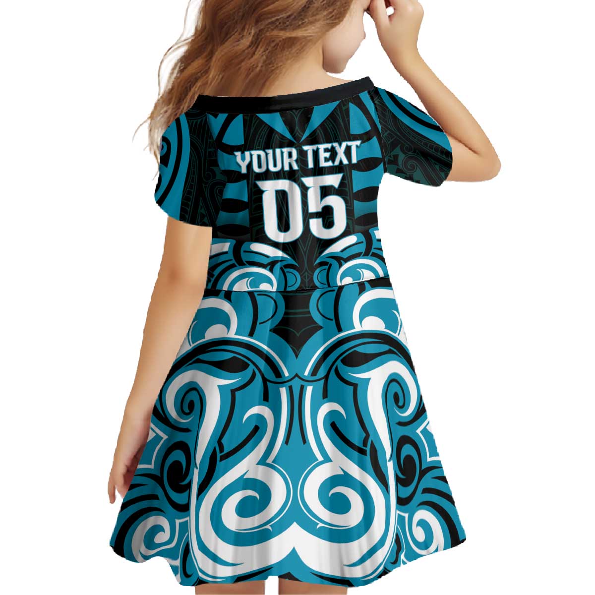 Custom Aotearoa Ngati Porou Family Matching Off The Shoulder Long Sleeve Dress and Hawaiian Shirt Maori Pattern New Zealand - Polynesian Pride