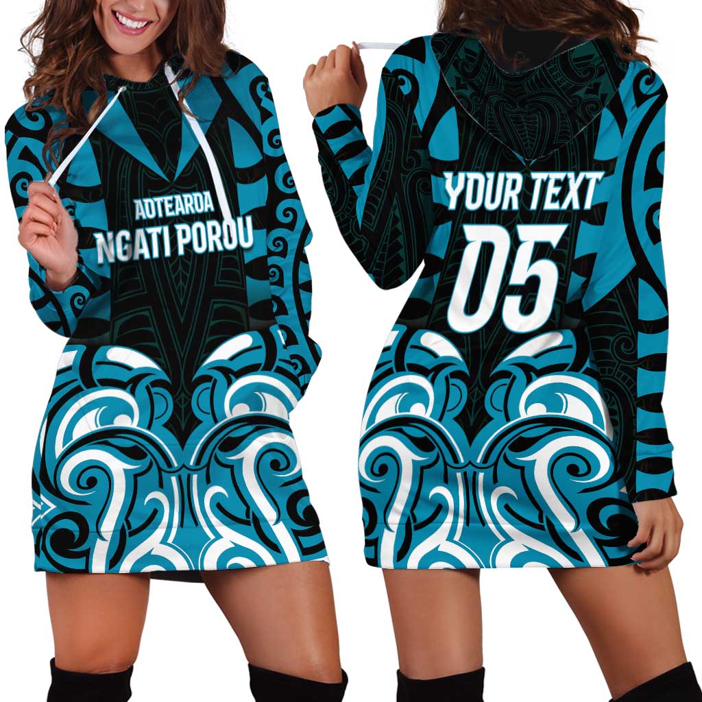 Custom Aotearoa Ngati Porou Hoodie Dress Maori Pattern New Zealand DT05 - Polynesian Pride