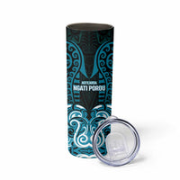 Custom Aotearoa Ngati Porou Skinny Tumbler Maori Pattern New Zealand DT05 - Polynesian Pride