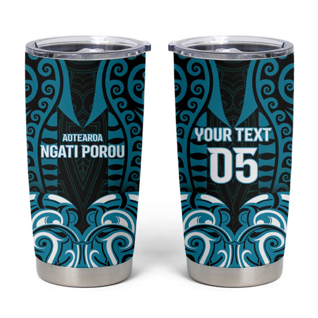 Custom Aotearoa Ngati Porou Tumbler Cup Maori Pattern New Zealand - Polynesian Pride
