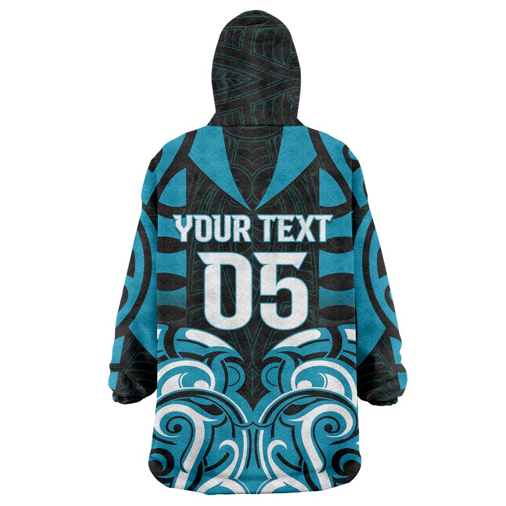 Custom Aotearoa Ngati Porou Wearable Blanket Hoodie Maori Pattern New Zealand DT05 - Polynesian Pride